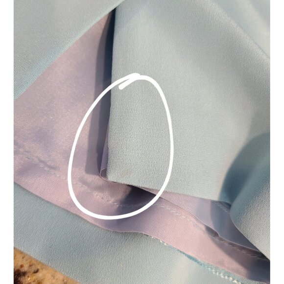 Liz Claiborne 100% Silk Dress Suit Blazer Lined Blue Size 10 2 Piece Office - Picture 14 of 16